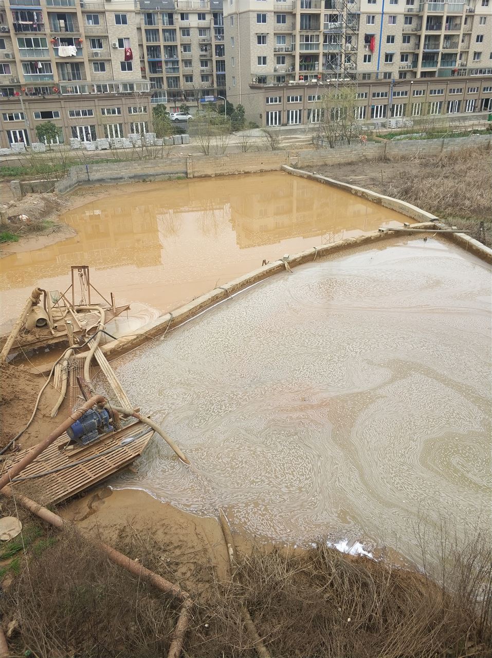 三才镇沉淀池淤泥清理-厂区废水池淤泥清淤